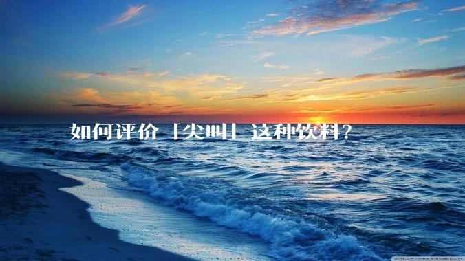 如何评价「尖叫」这种饮料？