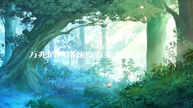 万兆的网络速度有多大意义？